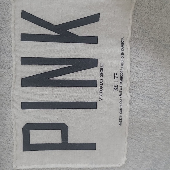 Light Gray Graphic hoodie pockets Neon Lab Logo Love Pink Lightweight - Picture 4 of 8